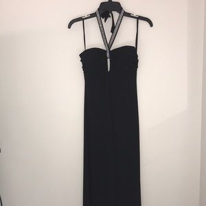 Formal Black Halter Dress